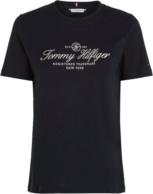 Tommy Hilfiger T-Shirt REG HILFIGER SCRIPT C-NK SS mit dezentem Markenlabel günstig online kaufen