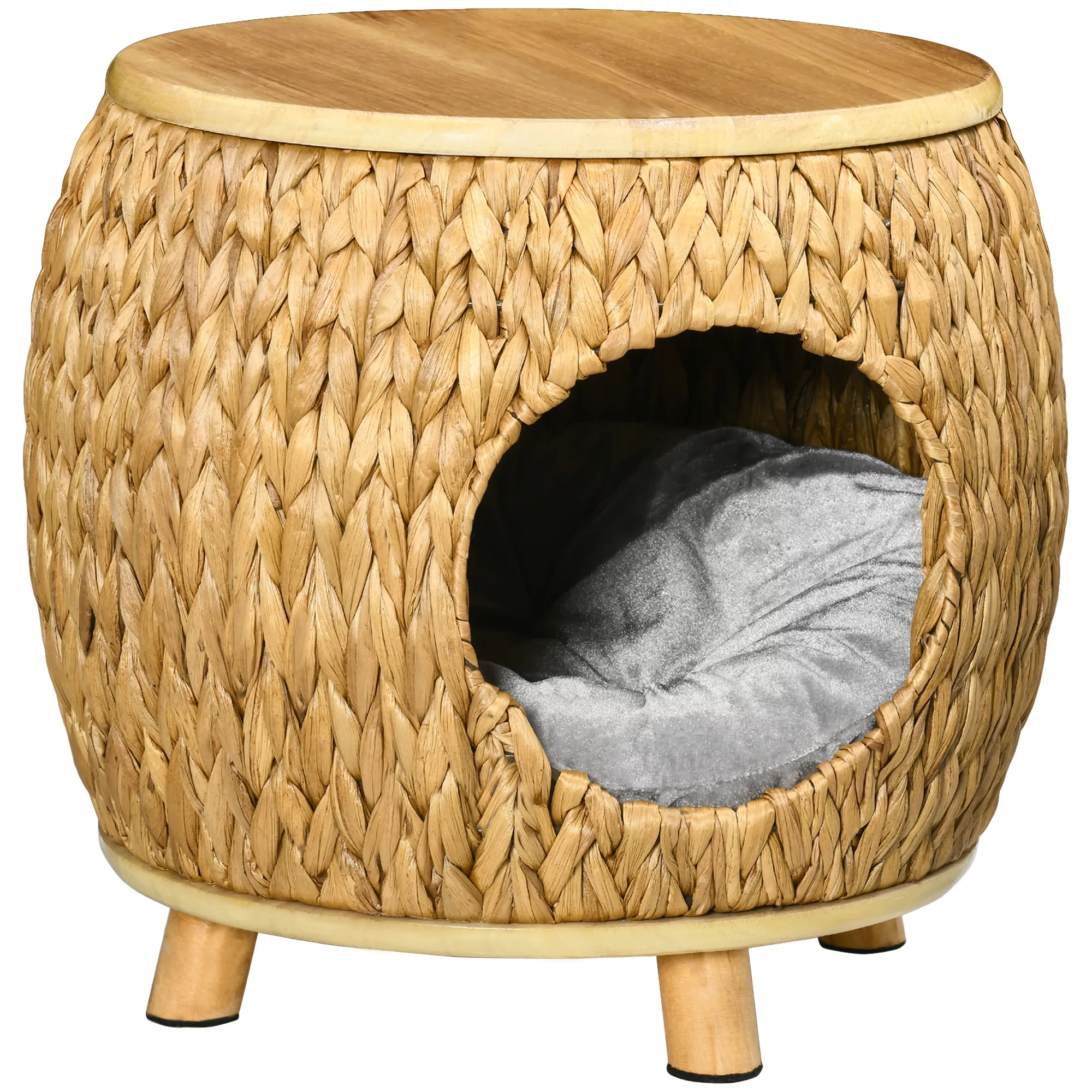 Pawhut Katzenhöhle aus Rattan 2-in-1 Design Katzenkorb mit Kissen  Haustier günstig online kaufen