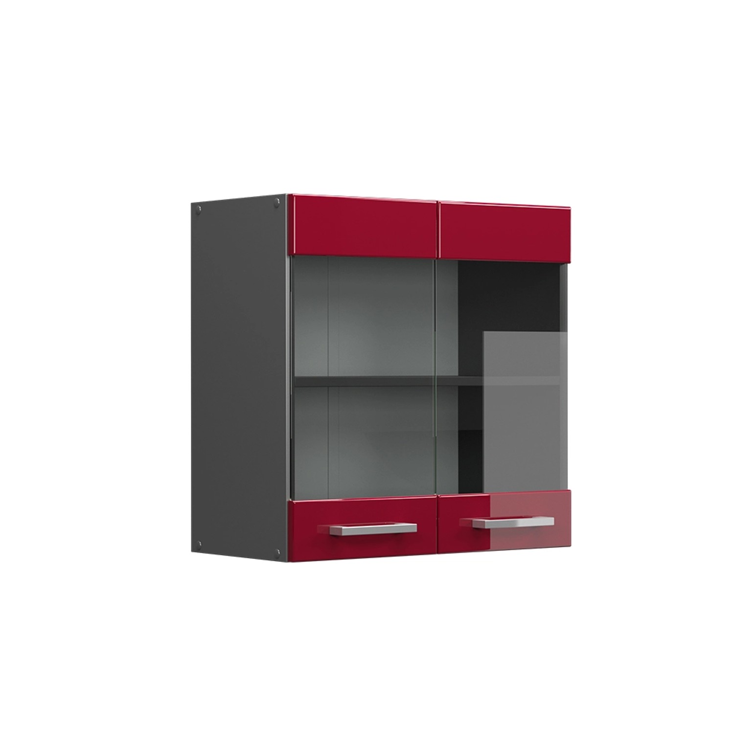 Vicco Glashängeschrank R-Line, Bordeaux Hochglanz/Anthrazit, 60 günstig online kaufen