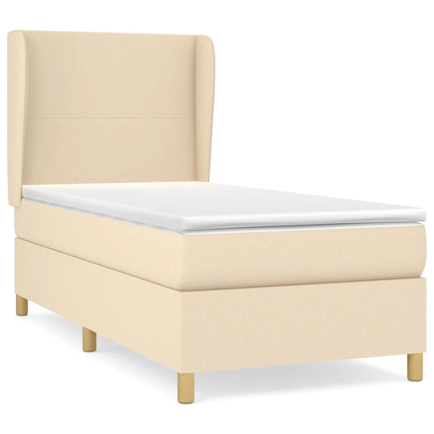 vidaXL Boxspringbett mit Matratze Creme 80x200 cm Stoff1393475 günstig online kaufen