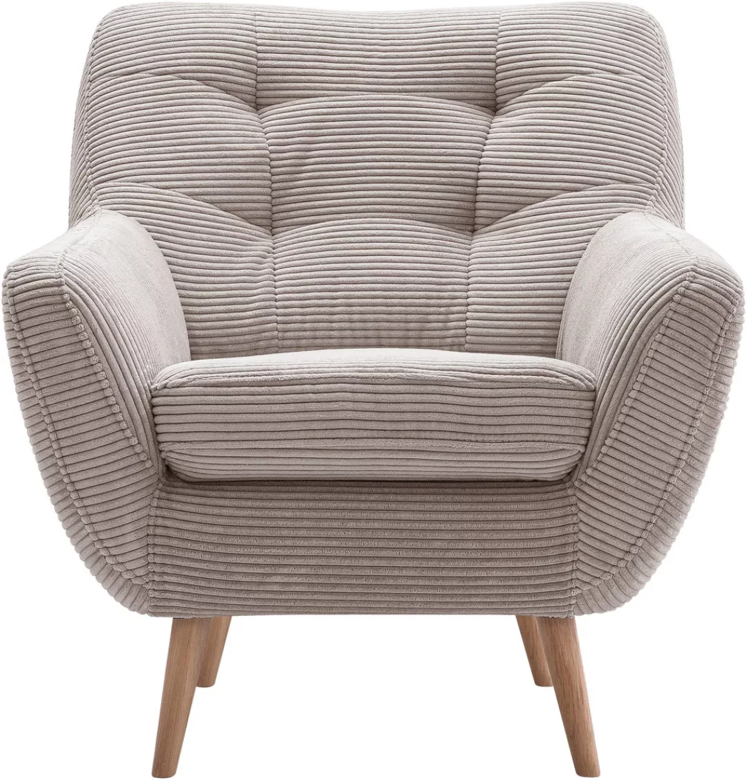 exxpo - sofa fashion Sessel "Scandi, Loungesessel mit tollem Sitzkomfort, h günstig online kaufen