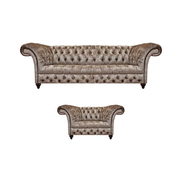 JVmoebel Chesterfield-Sofa Design Möbel Luxus Sofa Couch Dreisitze Chester günstig online kaufen