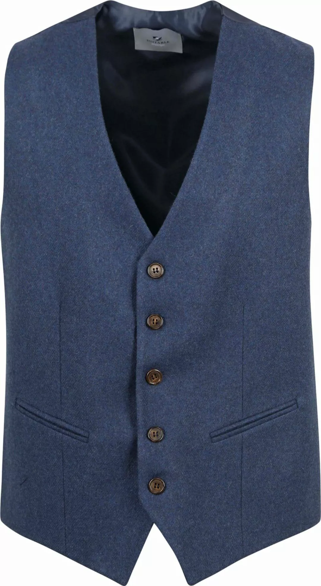 Suitable Weste Tweed Mid Blau - Größe 50 günstig online kaufen