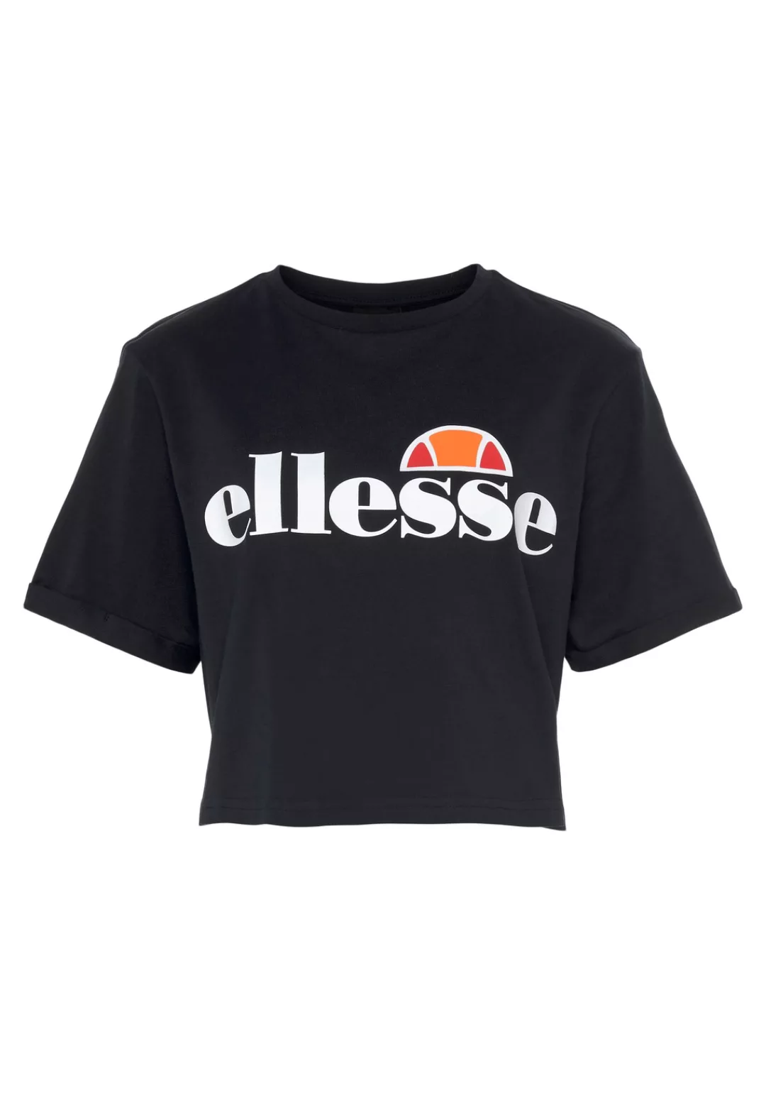 ellesse – Kurz geschnittenes T-Shirt in Schwarz günstig online kaufen