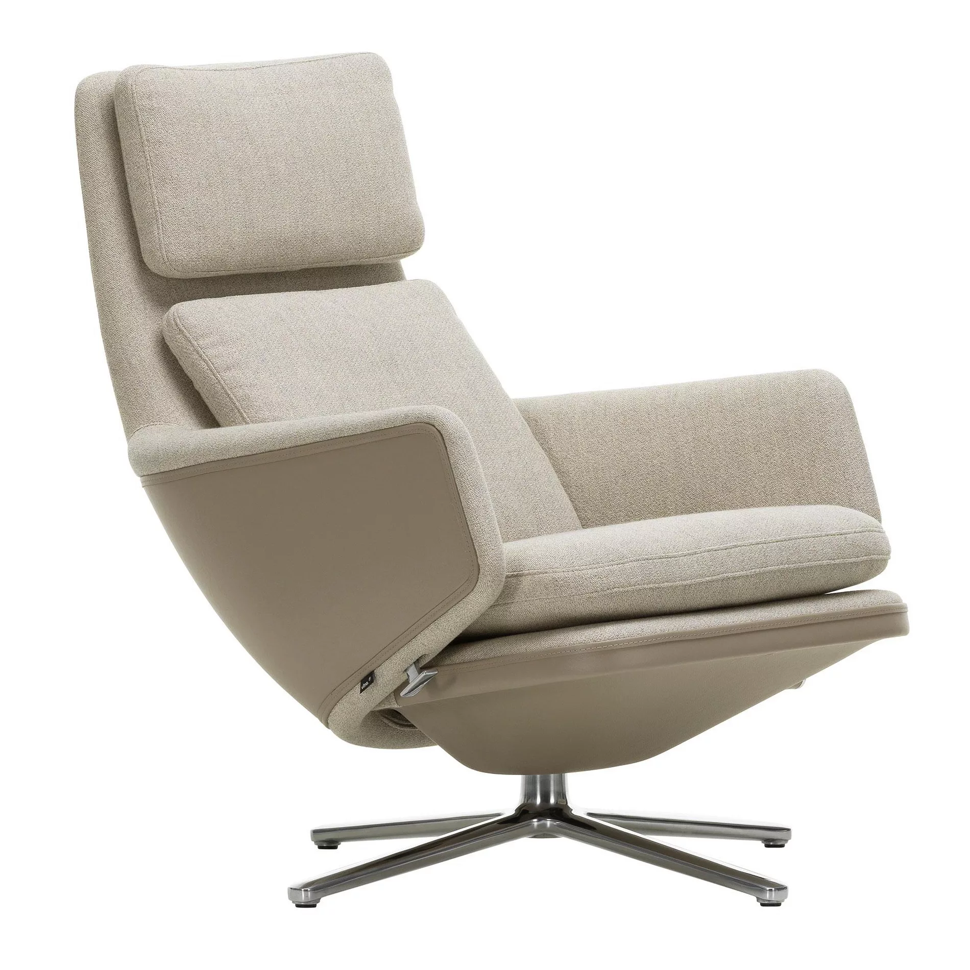 Vitra - Grand Relax Sessel Stoff - beige, grau/Sitzfläche Stoff Dumet 03/Rü günstig online kaufen
