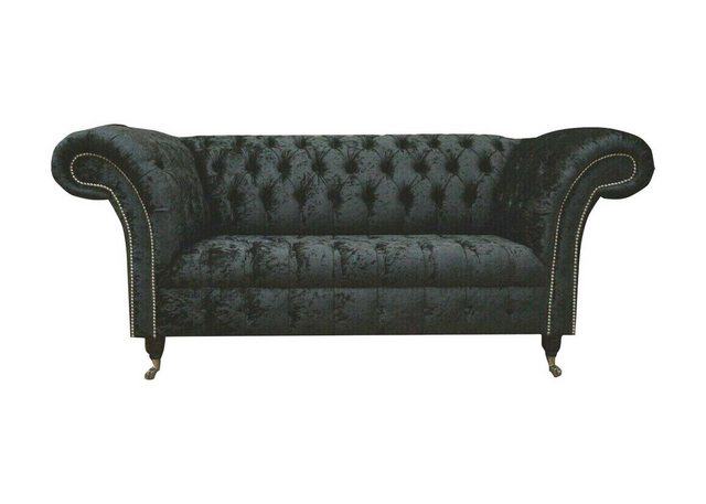 Xlmoebel Chesterfield-Sofa Chesterfield Samt Club Couch 2-Sitzer Polster Te günstig online kaufen