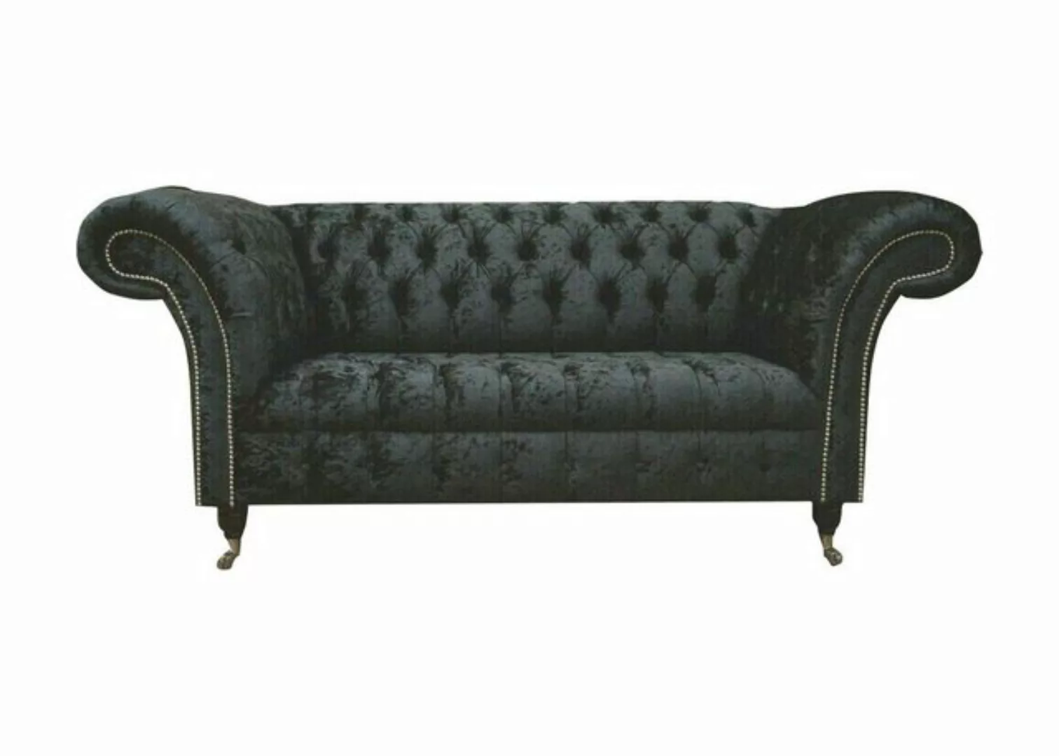 Xlmoebel Chesterfield-Sofa Chesterfield Samt Club Couch 2-Sitzer Polster Te günstig online kaufen