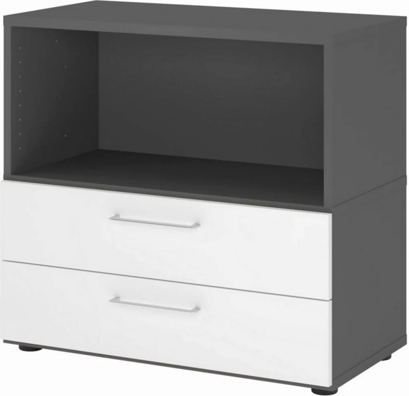 bümö Aktenschrank flexi Schrank Dekor: Graphit/Weiß günstig online kaufen