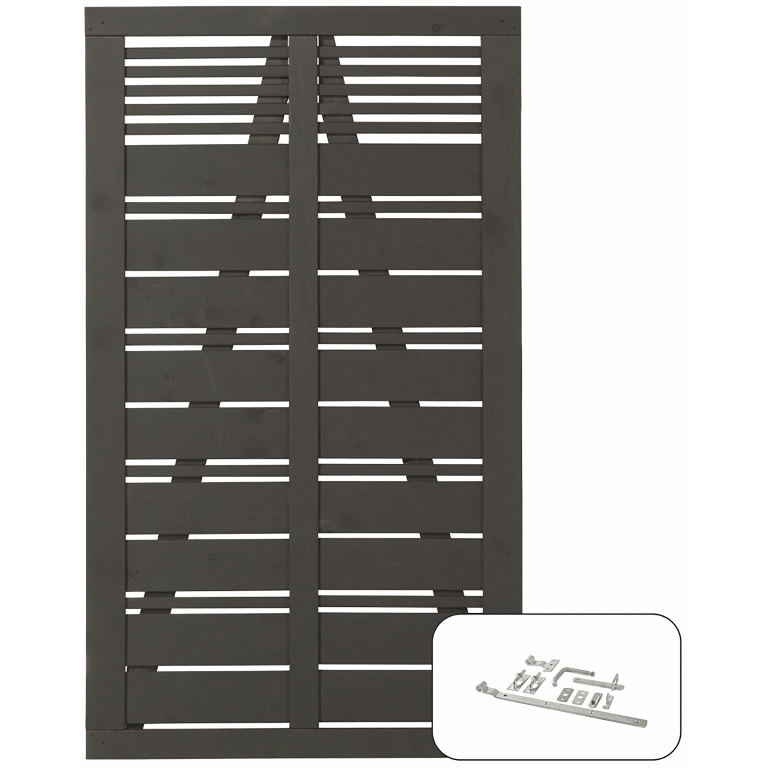 Plus Holz Einzeltor Silence Nadelholz Umbragrau 100 cm x 170 cm günstig online kaufen