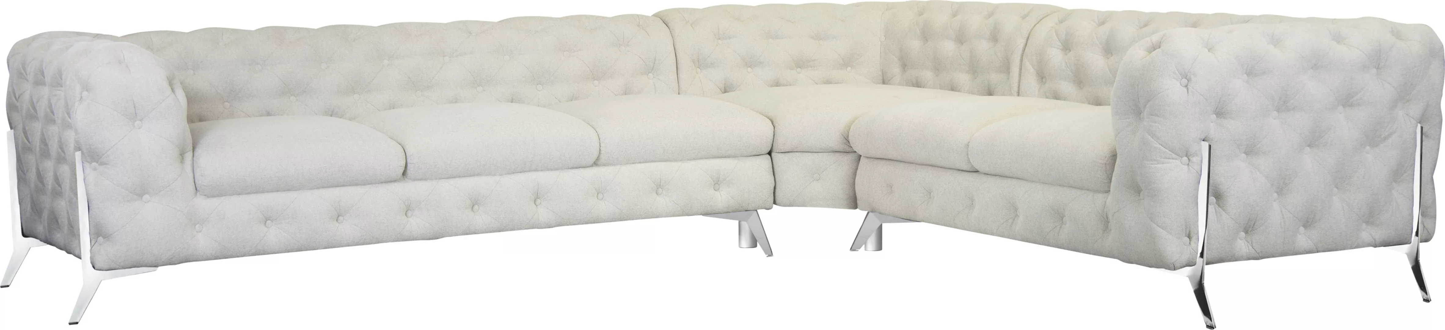 Leonique Chesterfield-Sofa »Amaury L-Form«, großes Ecksofa, Chesterfield-Op günstig online kaufen