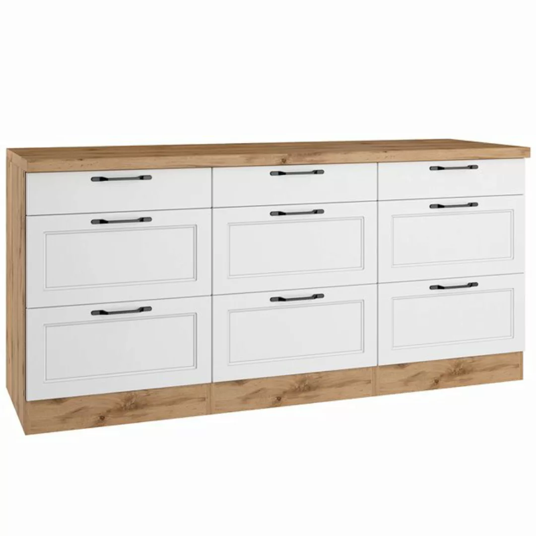 Lomadox Auszugsunterschrank MONTERREY-03 Unterschrank Küchenschrank, 180cm, günstig online kaufen