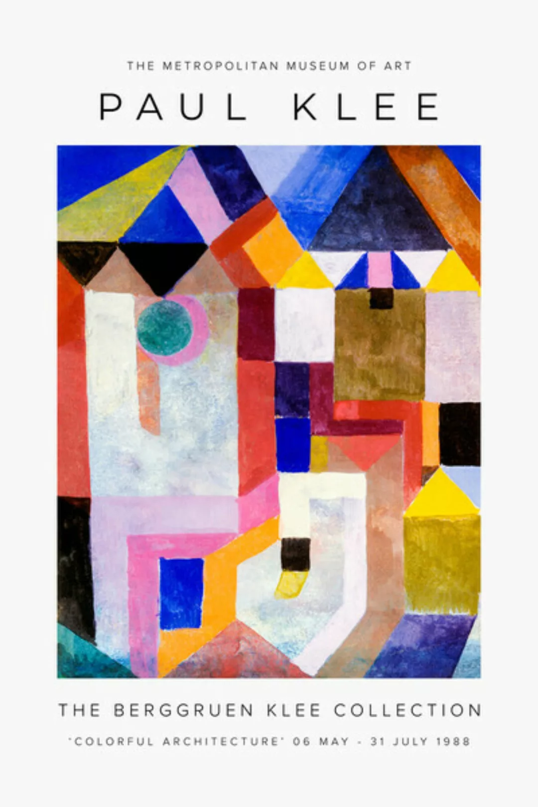 Poster / Leinwandbild - Colorful Architecture By Paul Klee günstig online kaufen
