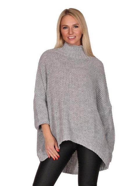 Charis Moda Longpullover Strickpullover Turtelneck Vorne kurz Hinten lang C günstig online kaufen