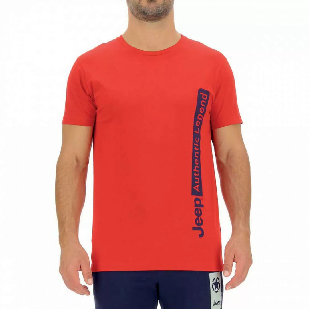 Jeep O102057r599 Kurzärmeliges T-shirt L Red / Deep Blue günstig online kaufen