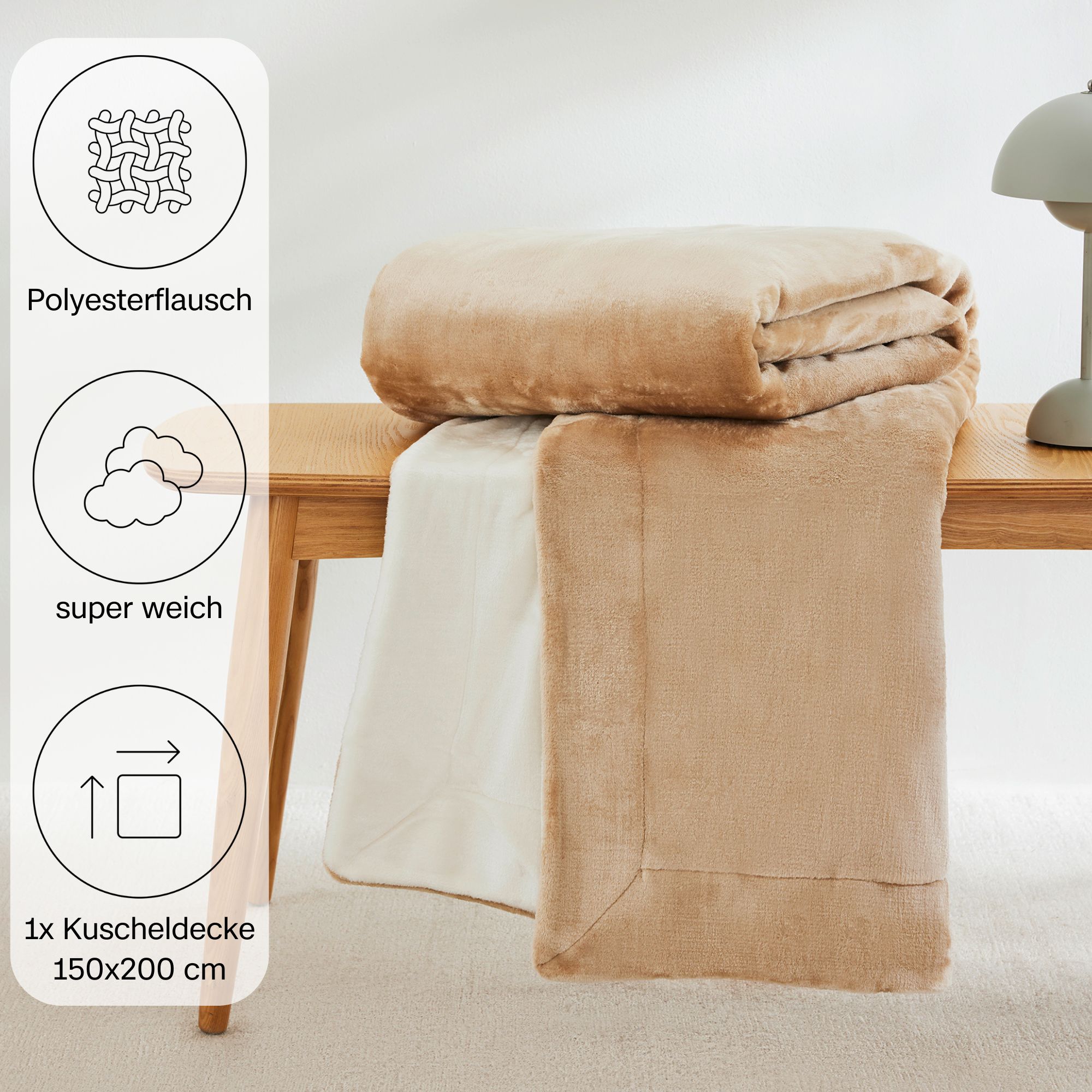 s.Oliver Wohndecke »Doublesoft, Kuscheldecke, Deal, Kissen geschenkt!«, Kus günstig online kaufen