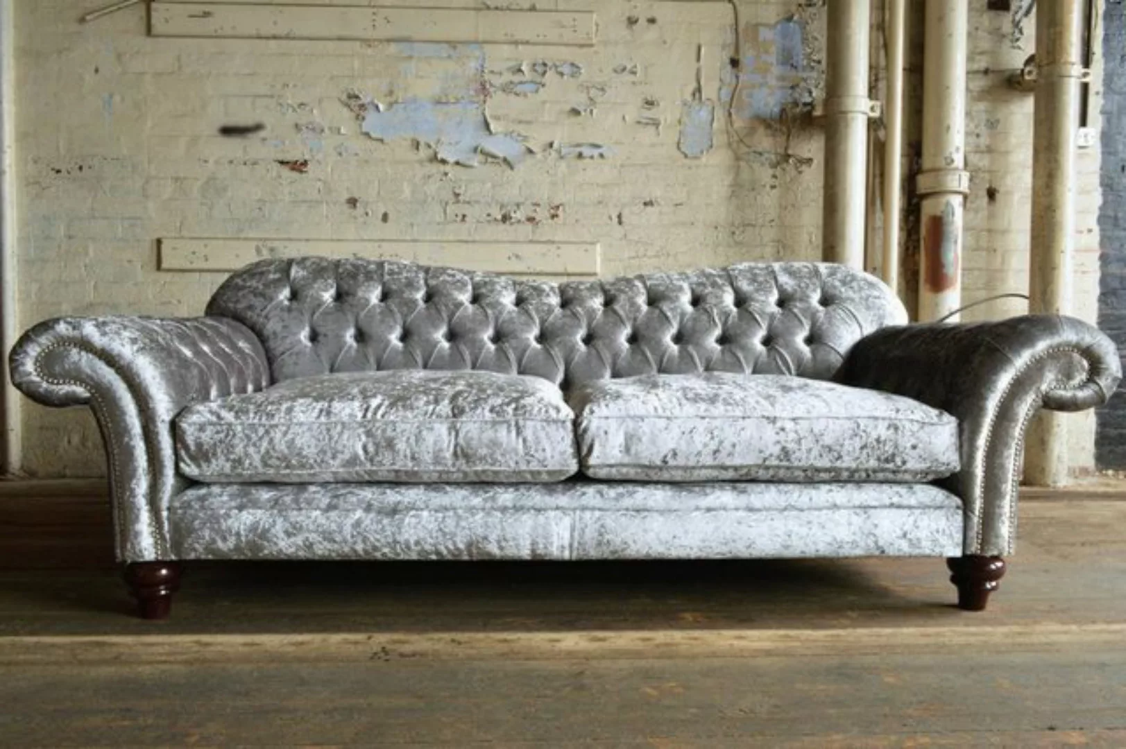 JVmoebel Chesterfield-Sofa, Design Sofa Chesterfield Luxus Klass Couch Pols günstig online kaufen