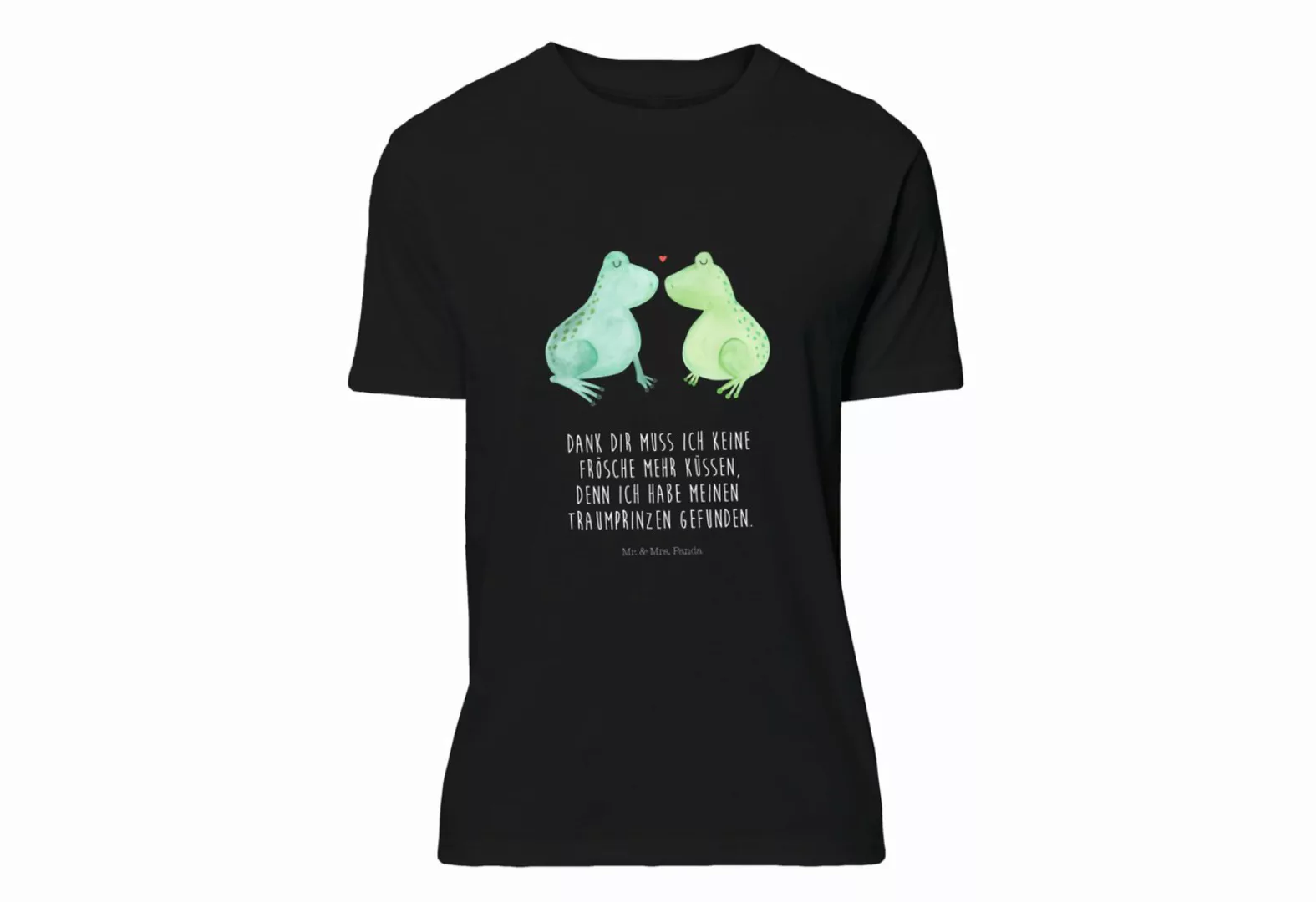 Mr. & Mrs. Panda T-Shirt Frosch Liebe - Schwarz - Geschenk, T-Shirt, verlie günstig online kaufen