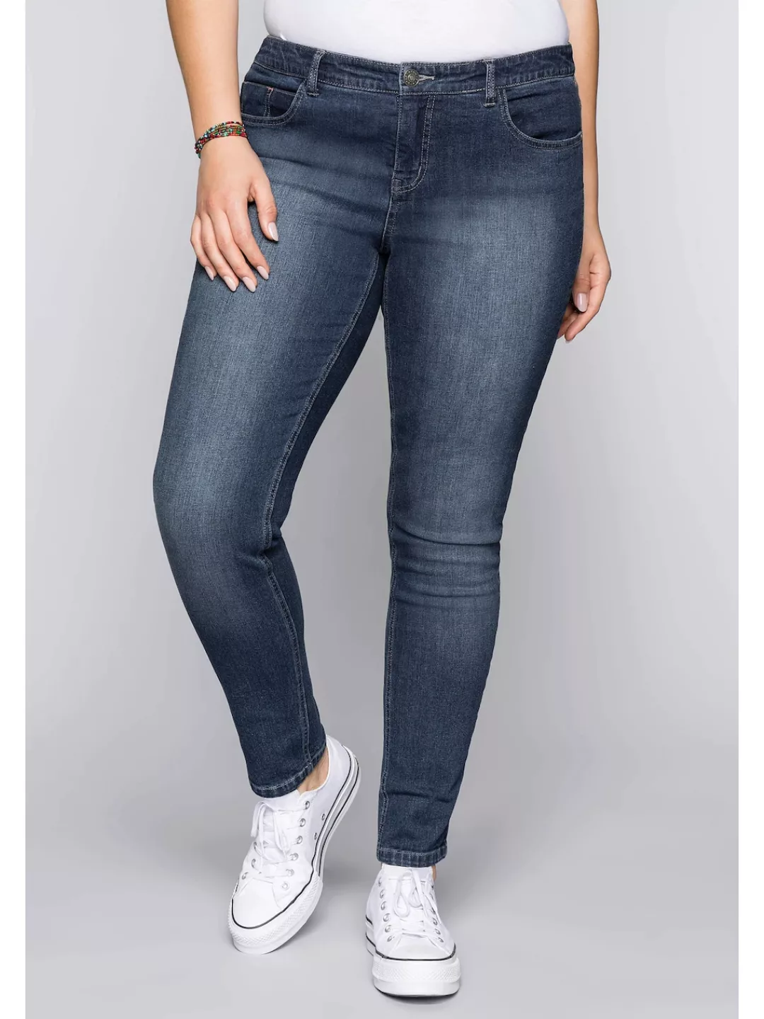 Sheego Stretch-Jeans "Große Größen", in schmaler Form günstig online kaufen
