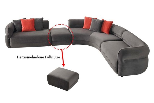 König der Möbel Ecksofa Manhatten L-Sofa individuell einstellbar, Wohnlands günstig online kaufen