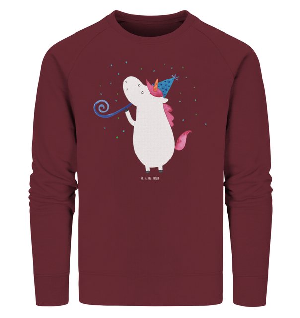 Mr. & Mrs. Panda Longpullover Größe S Einhorn Party - Burgundy - Geschenk, günstig online kaufen