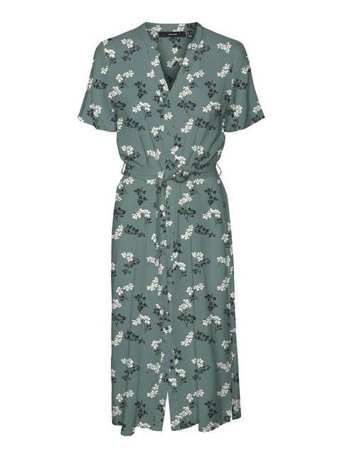 Vero Moda Shirtkleid Midi Blusen Kleid Kurzarm Tunika Dress VMVICA (lang) 5 günstig online kaufen