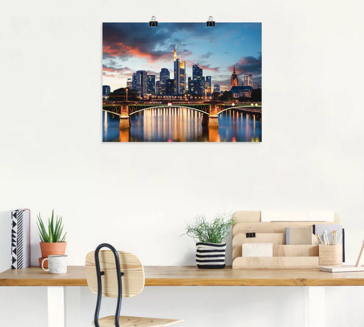 Artland Wandbild »Frankfurt am Main Skyline II«, Deutschland, (1 St.), als günstig online kaufen