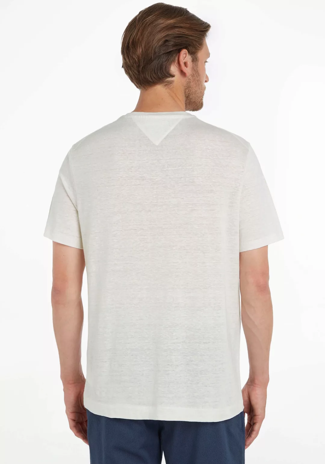 Tommy Hilfiger TAILORED T-Shirt DC PREMIUM LINEN TEE mit kleinem Tommy Hilf günstig online kaufen