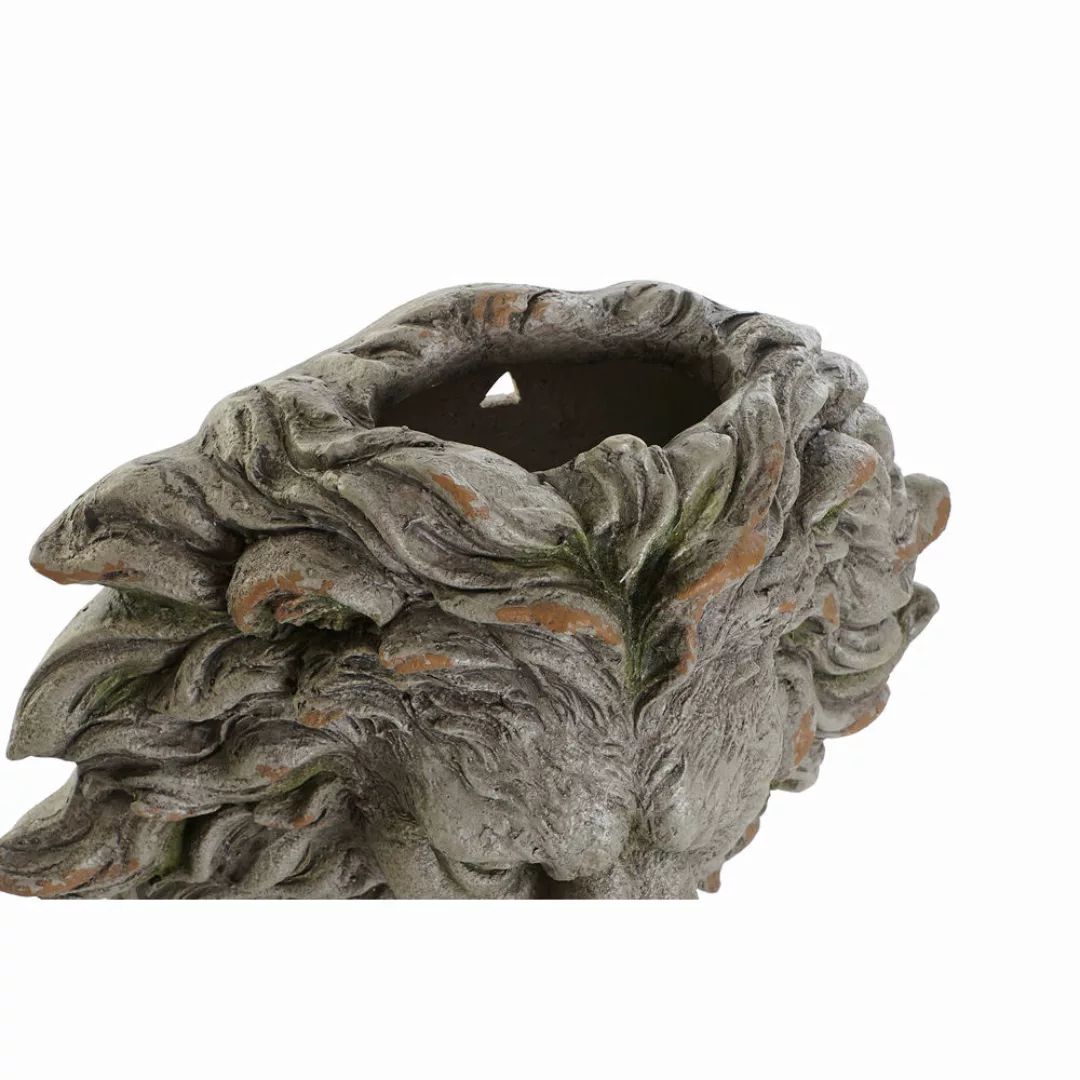 Blumentopf Dkd Home Decor Fiberglas Grau Löwe (47 X 20 X 46 Cm) günstig online kaufen