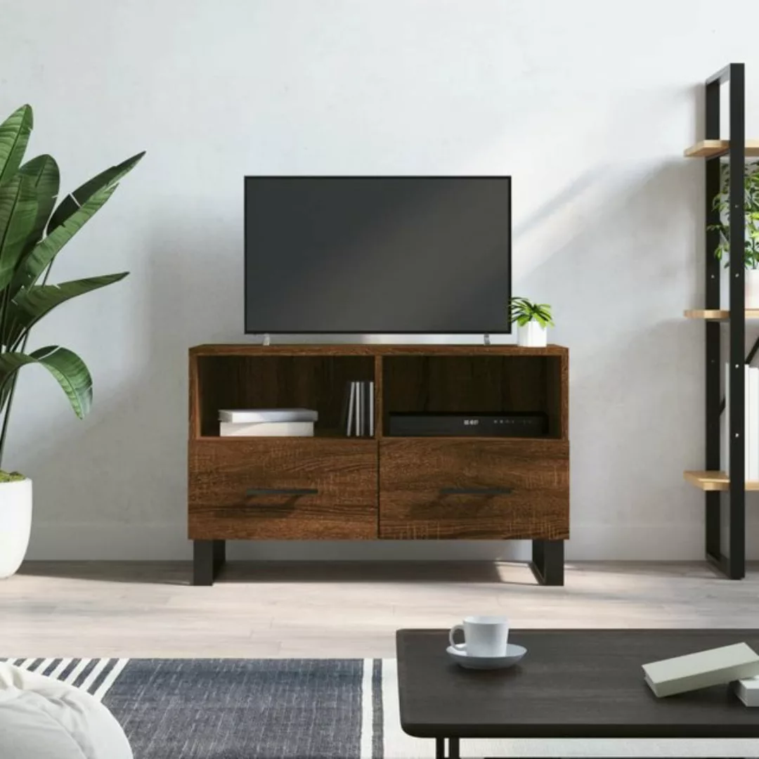 vidaXL TV-Schrank TV-Schrank Braun Eichen-Optik 80x36x50 cm Holzwerkstoff ( günstig online kaufen