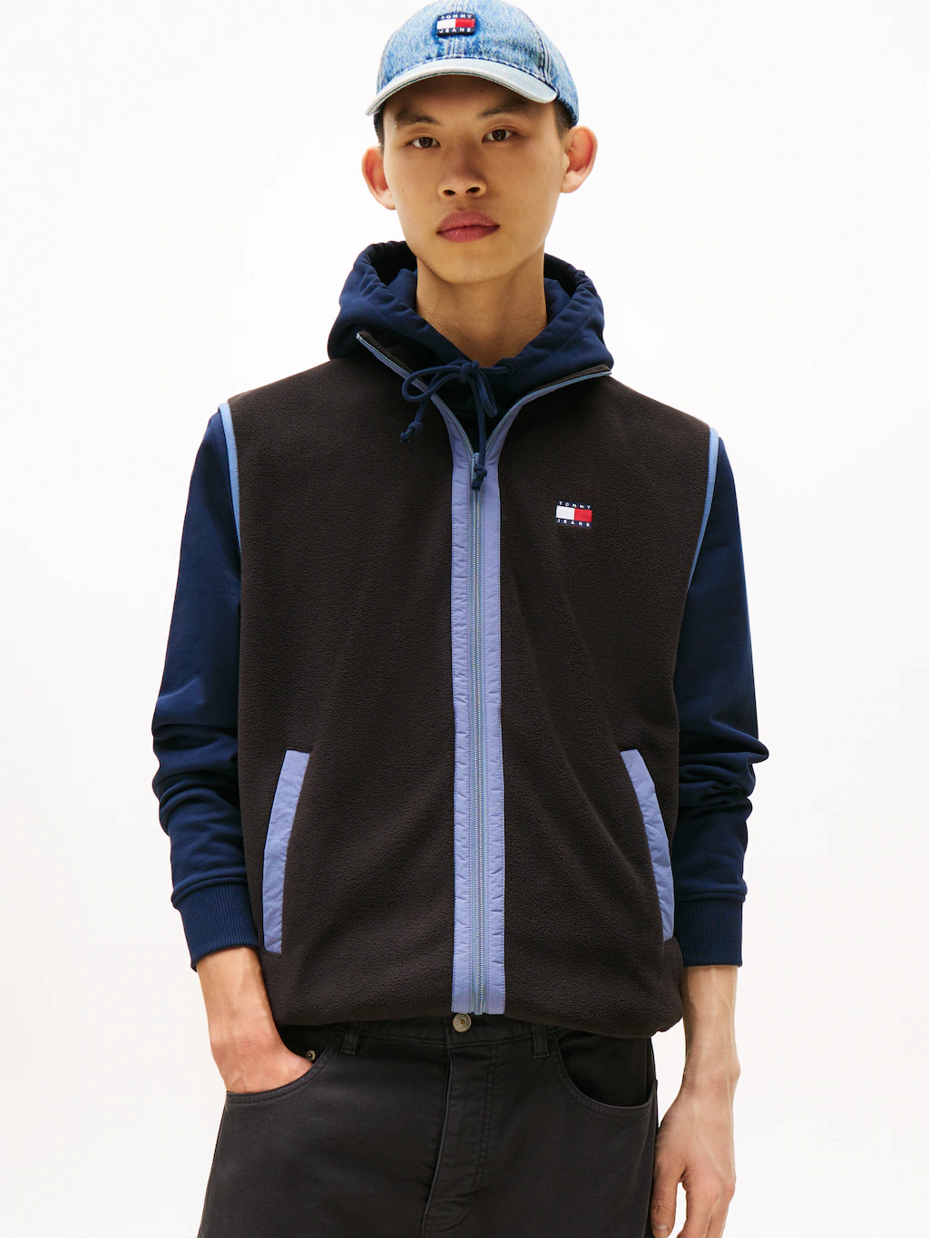 Tommy Jeans Fellimitatweste "TJM REG POLAR FLEECE VEST EXT", Mit Rundhalsau günstig online kaufen