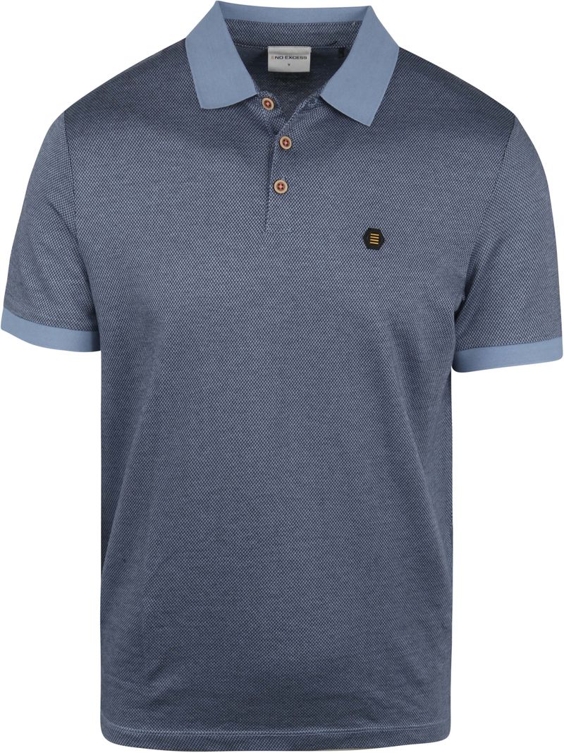 No Excess Polo Shirt Blau - Größe M günstig online kaufen