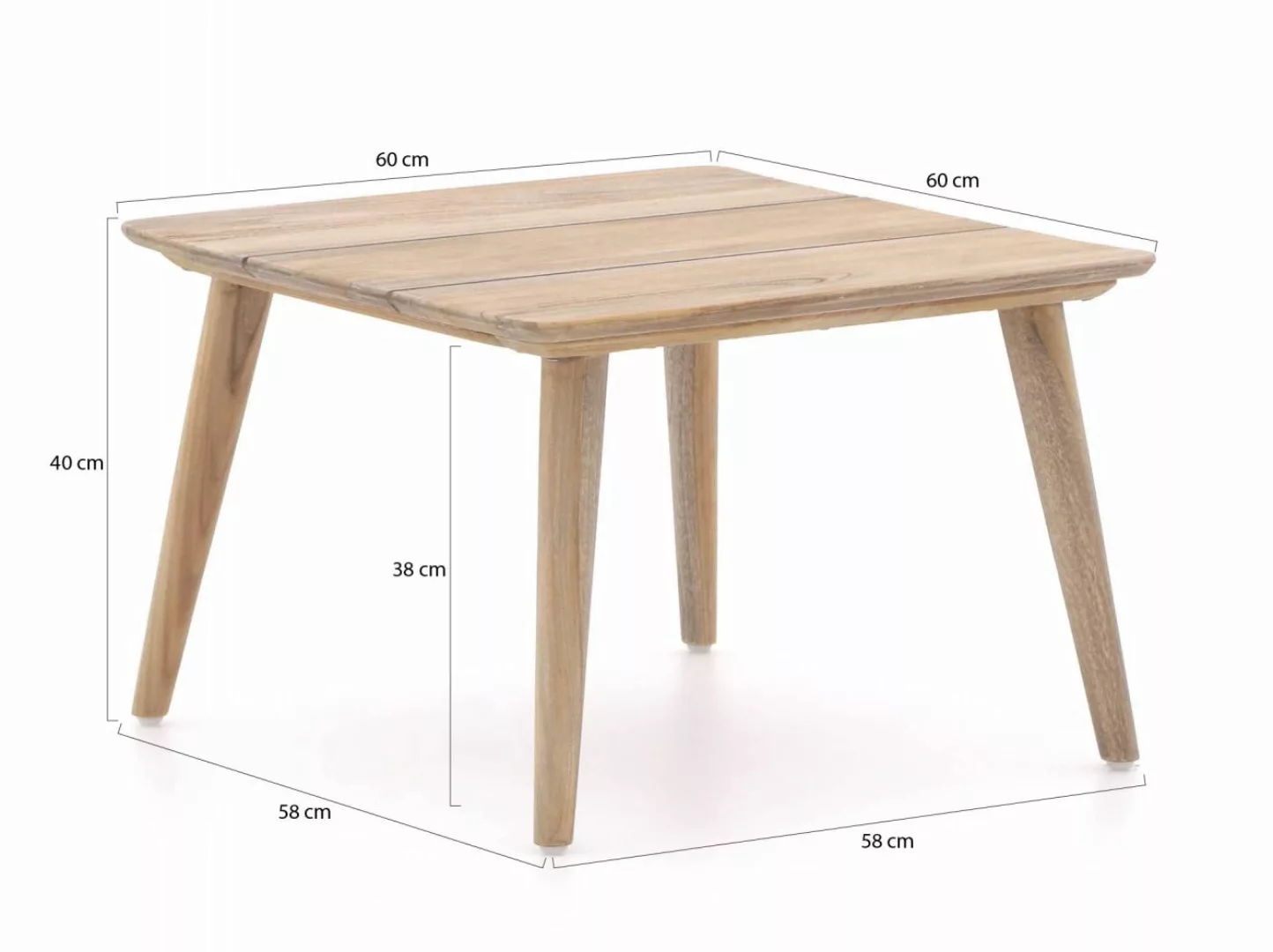 ROUGH-K Loungetisch 60x60x40 cm günstig online kaufen