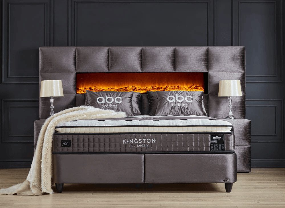 abc bedding Boxspringbett Komfortbett KINGSTON in Anthrazit, Voll-orthopädi günstig online kaufen