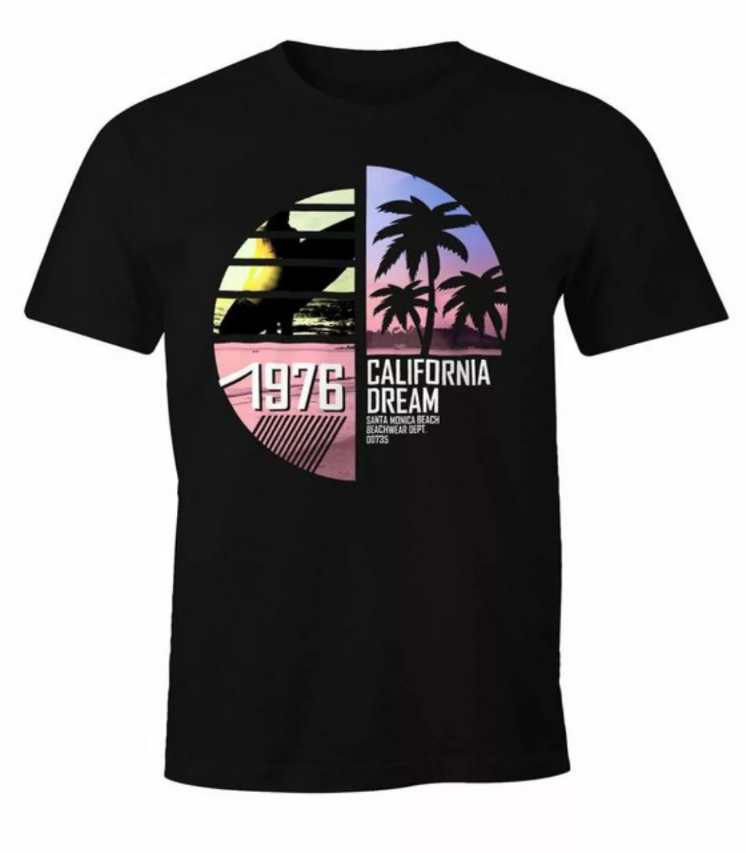 MoonWorks Print-Shirt Herren T-Shirt California Surfing mit Print günstig online kaufen