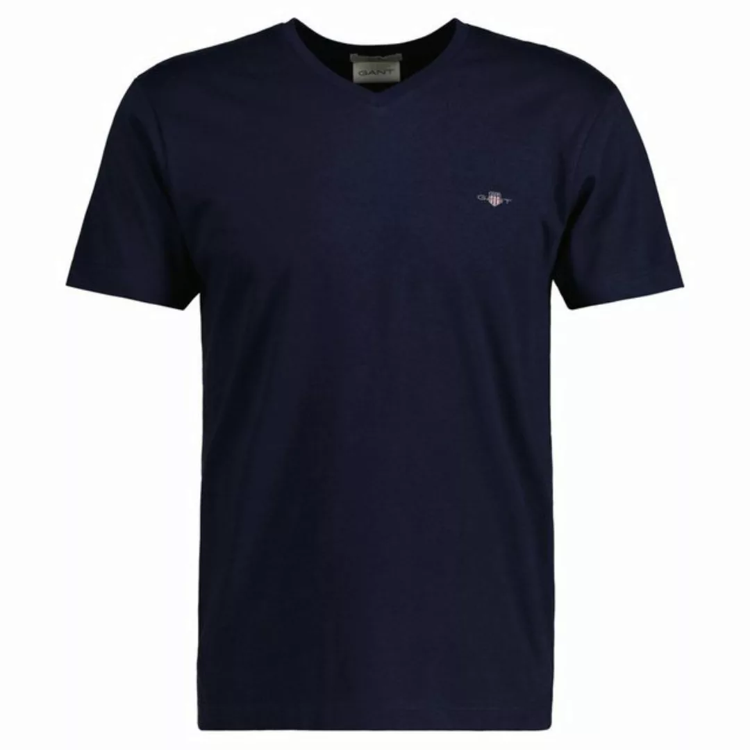 Gant T-Shirt Herren T-Shirt V-Neck, Slim Fit - SLIM SHIELD günstig online kaufen