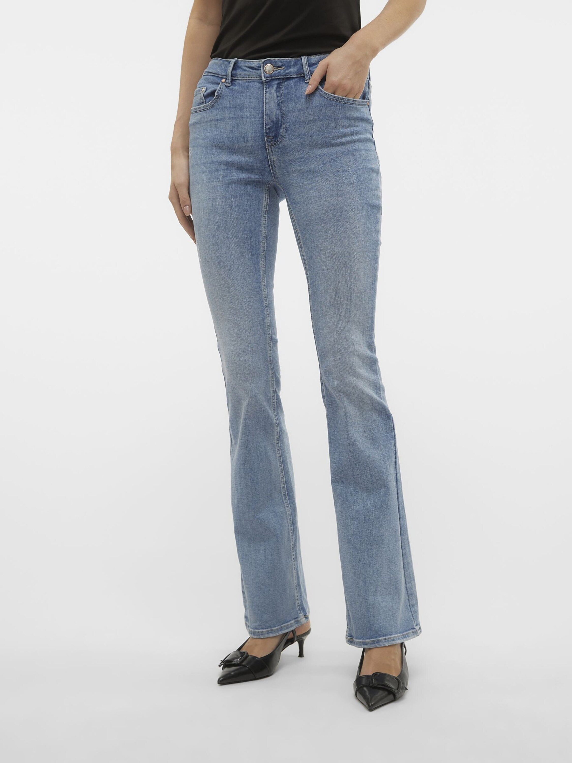 Vero Moda Schlagjeans Flash (1-tlg) Plain/ohne günstig online kaufen