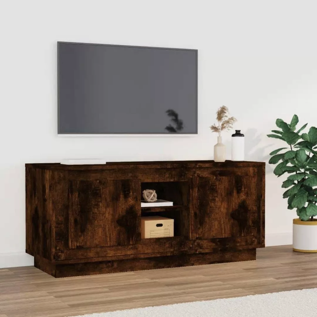Vidaxl Tv-schrank Räuchereiche 102x35x45 Cm Holzwerkstoff günstig online kaufen