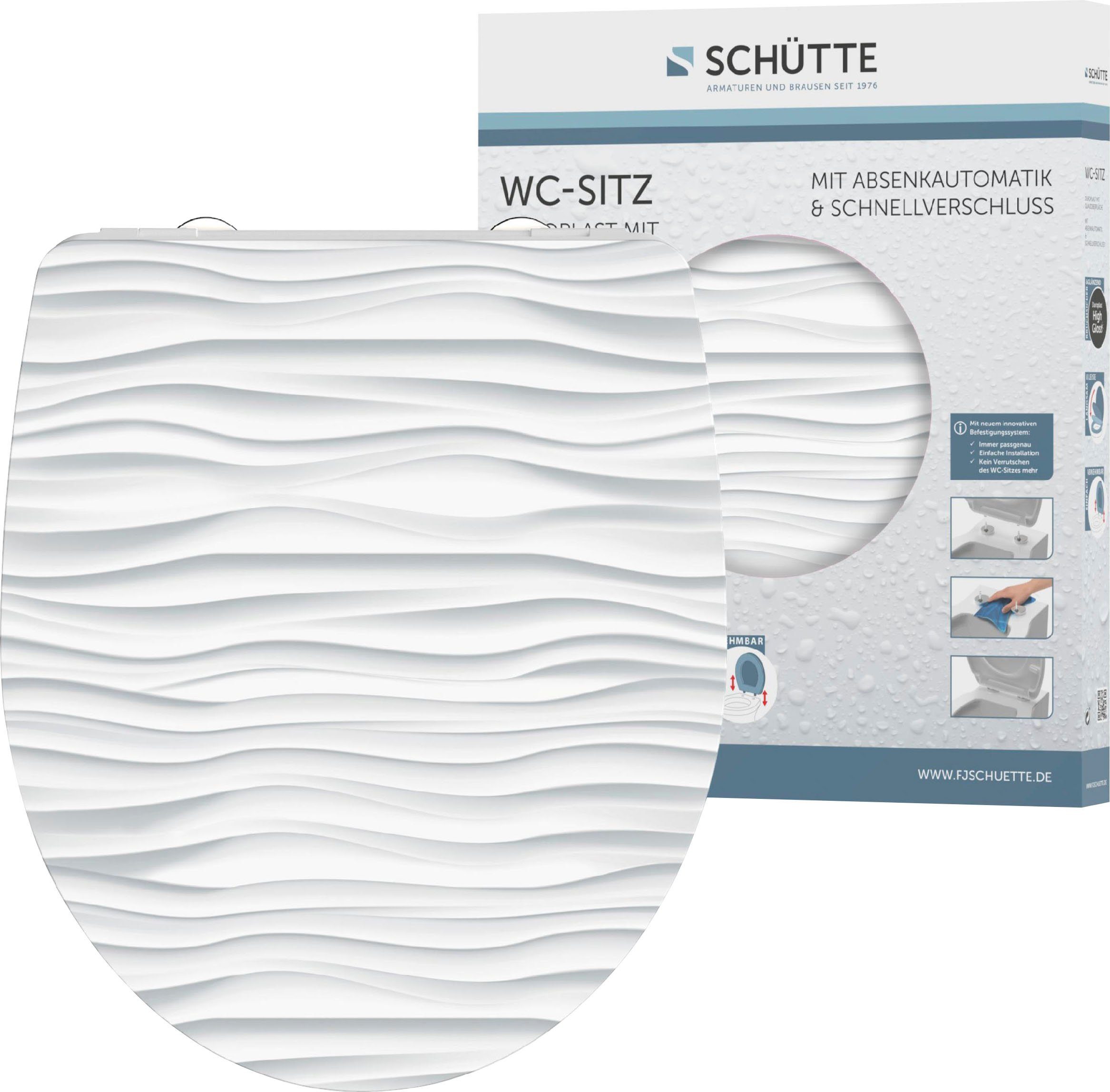 Schütte WC-Sitz White Wave, Duroplast, mit günstig online kaufen