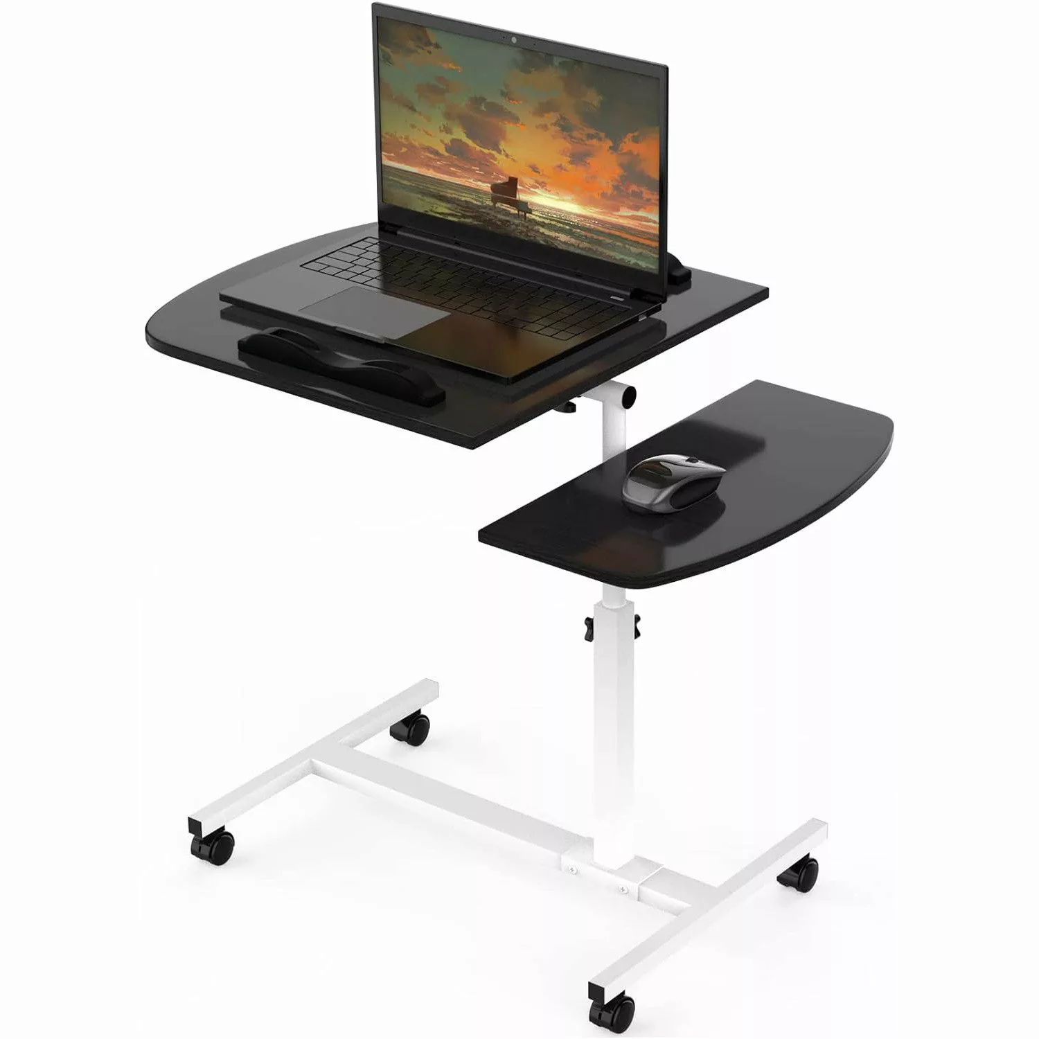NUODWELL Computertisch Laptoptisch Höhenverstellbar Mit Rollen, günstig online kaufen