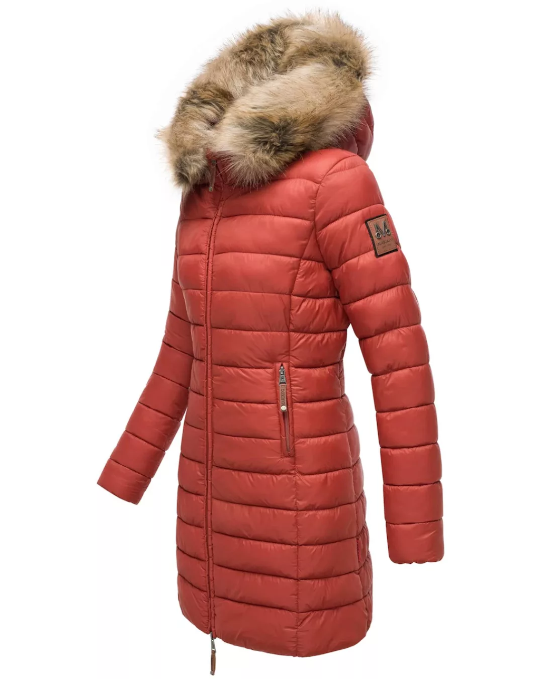 Marikoo Steppmantel "Rose-Stepp", zeitloser Winterparka mit großer Kunstfel günstig online kaufen