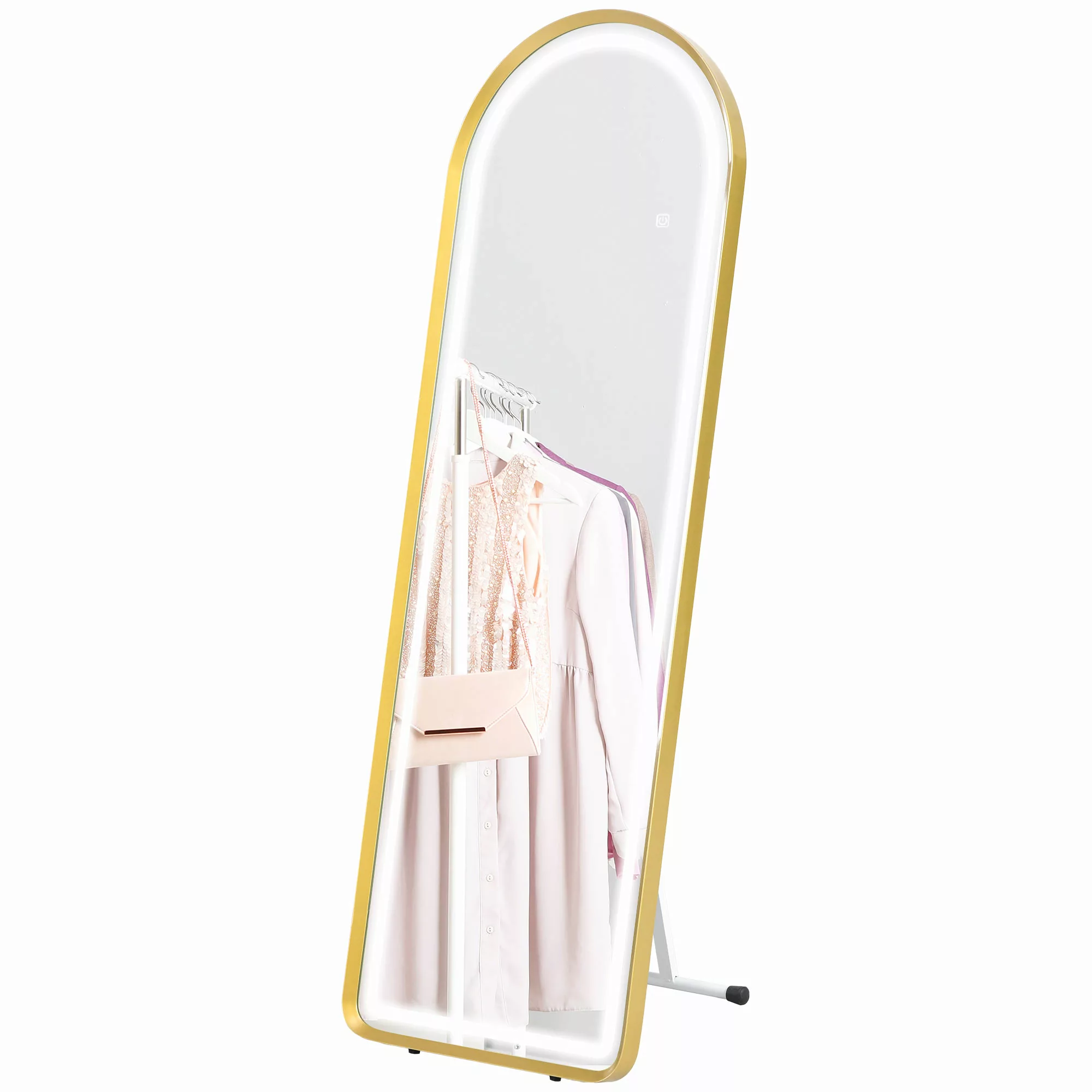 HOMCOM Ganzkörperspiegel, 47 x 146 cm Wandspiegel mit Ständer, Standspiegel günstig online kaufen