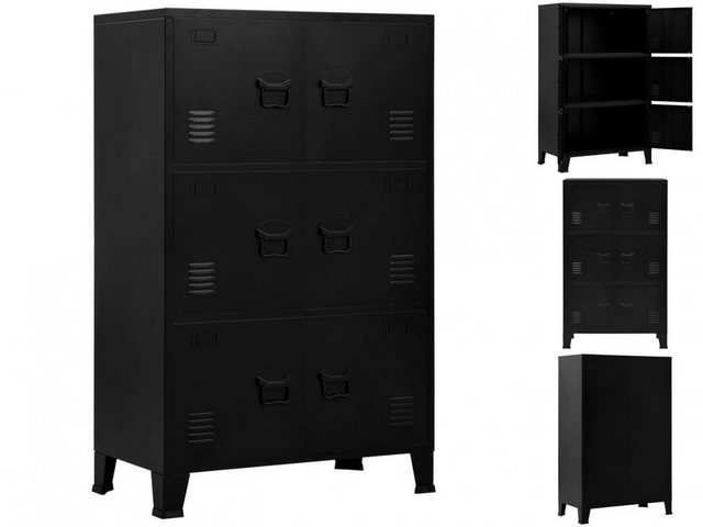 vidaXL Aktenschrank Aktenschrank mit 6 Türen Industriell Schwarz 7540120 cm günstig online kaufen