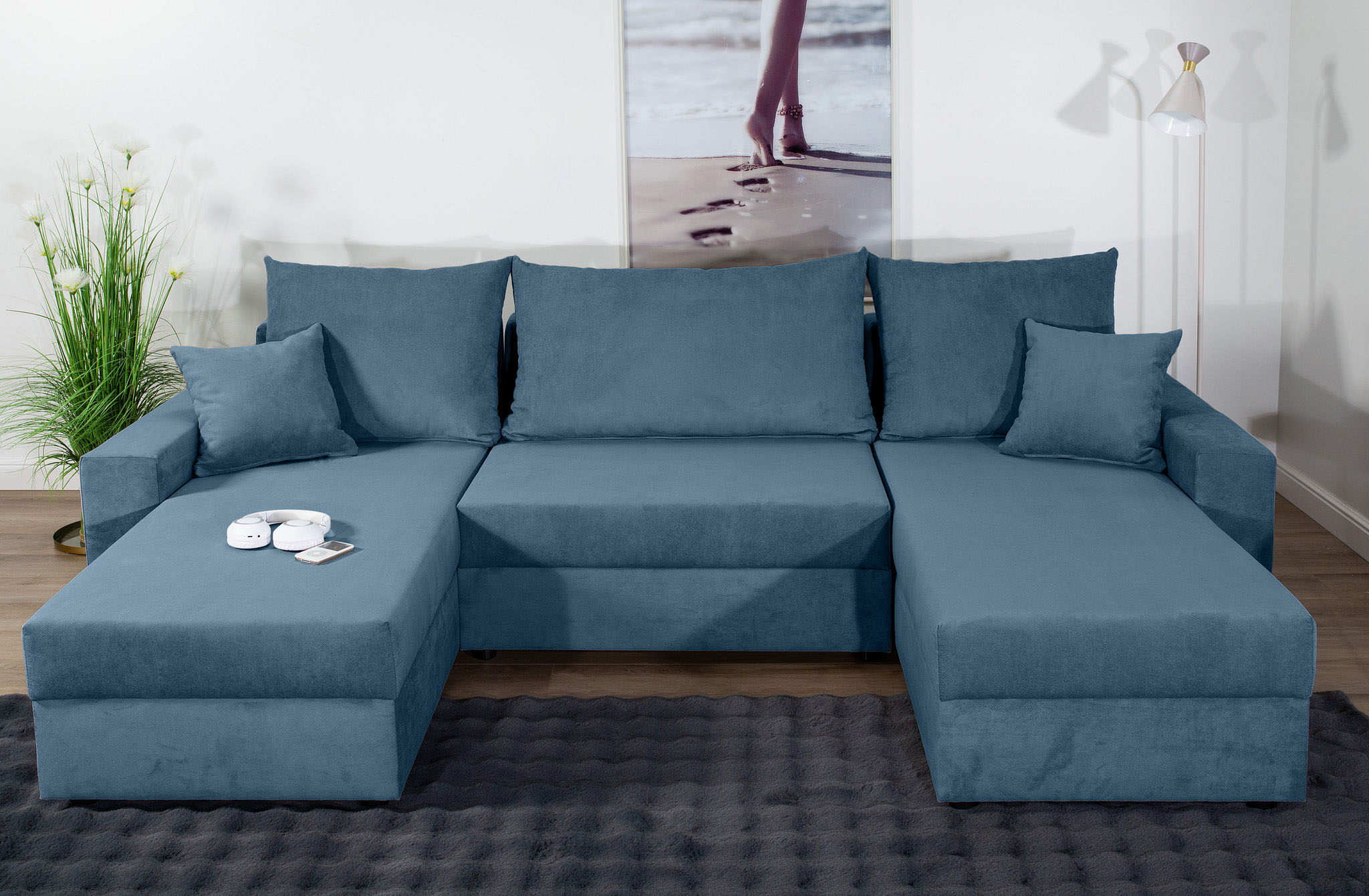 COLLECTION AB Wohnlandschaft "Pico U-Form", Breite 252, mit Armlehne Schlaf günstig online kaufen