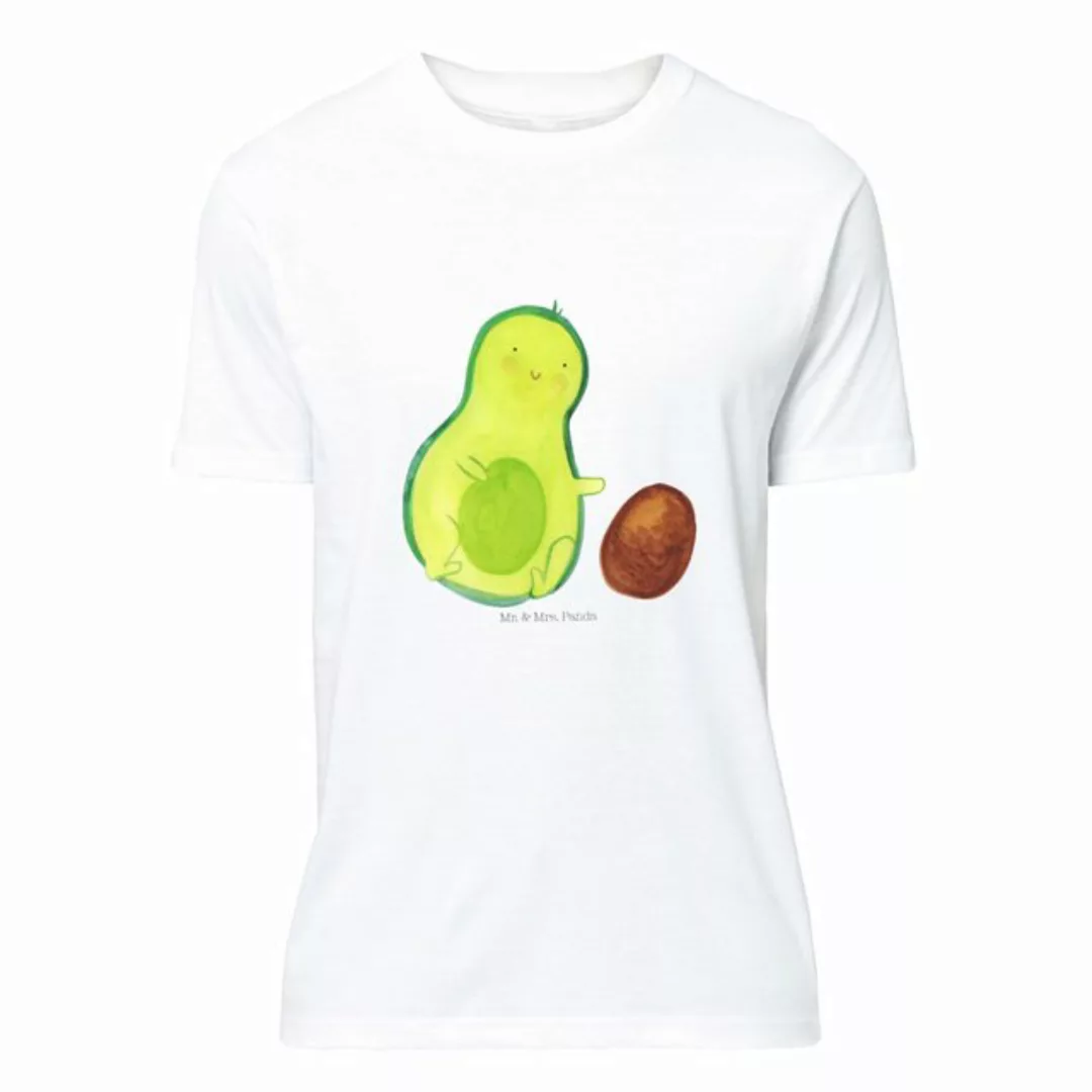 Mr. & Mrs. Panda T-Shirt Avocado rollt Kern - Weiß - Geschenk, T-Shirt, Geb günstig online kaufen