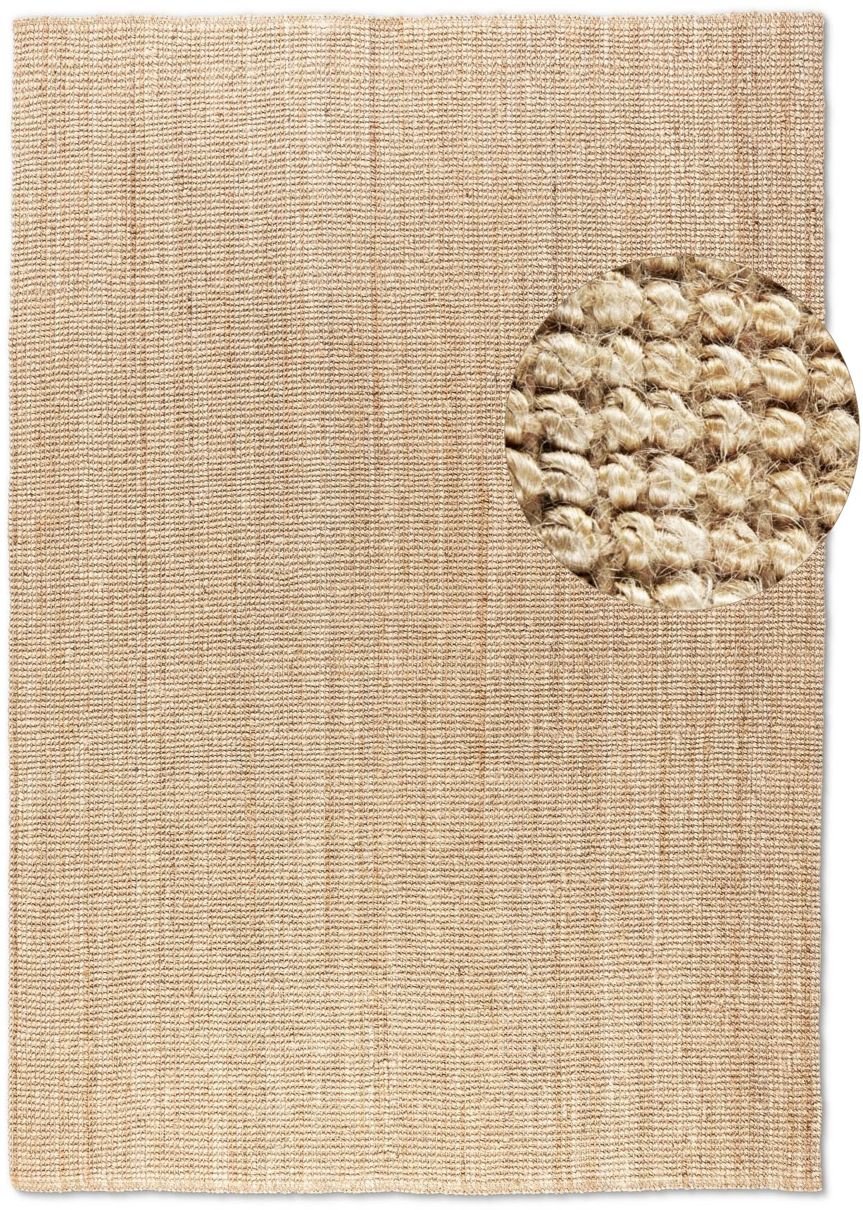 HANSE Home Teppich »Jaipur«, rechteckig, 10 mm Höhe, Jute, Natur, Wohnzimme günstig online kaufen