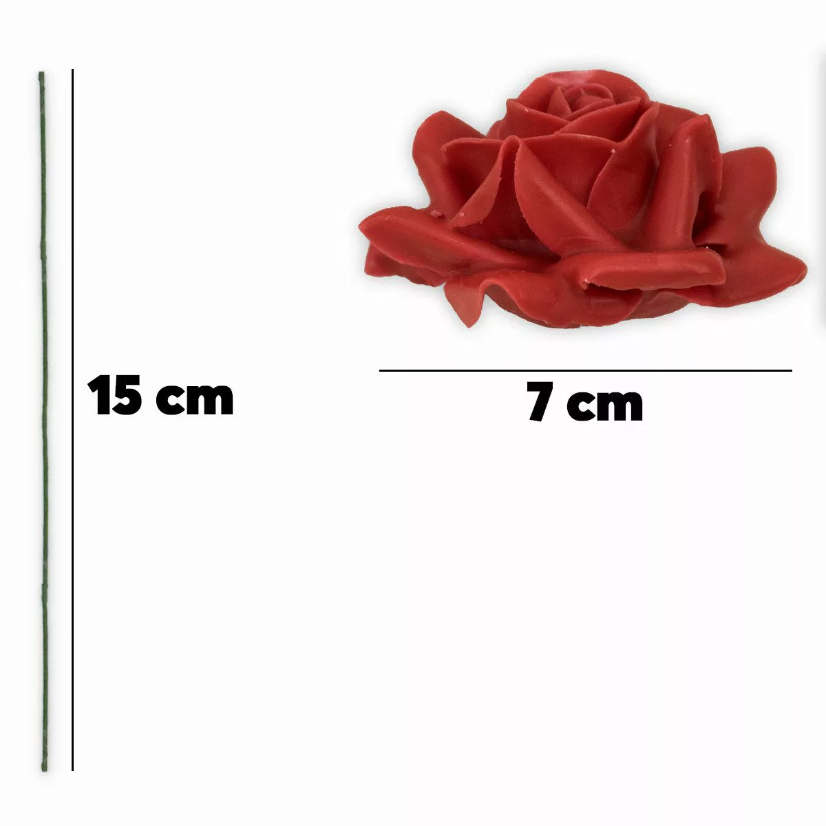 Kunstblume Wachsrosen mit Stiel als Kunstrosen günstig online kaufen