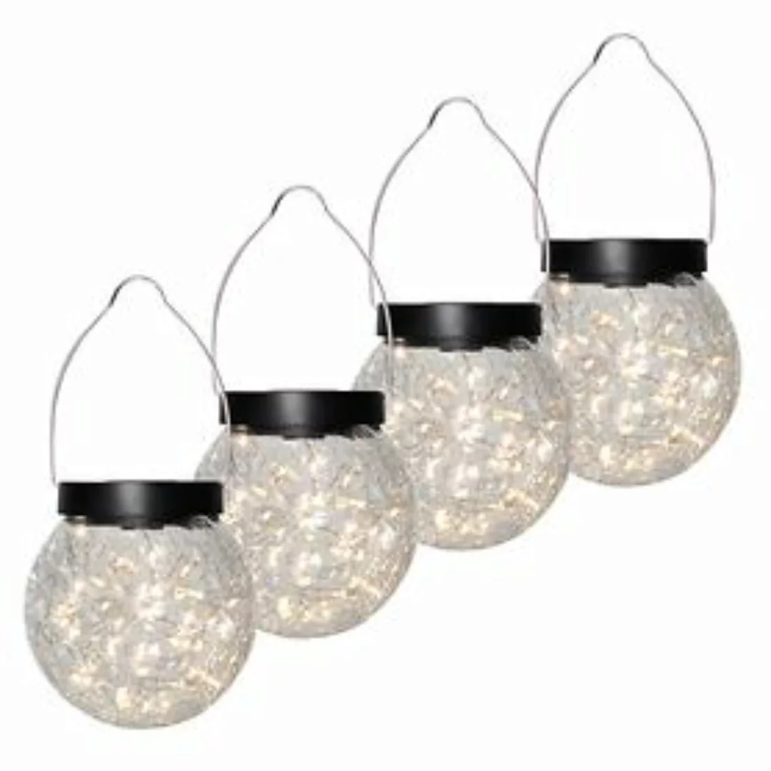 LED-Solarleuchten 4er-Set 'Crackle Balls' günstig online kaufen