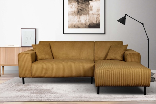 Home affaire Ecksofa "ARROS L-Form mit Wellenunterfederung, Maße B/T/H: 235 günstig online kaufen