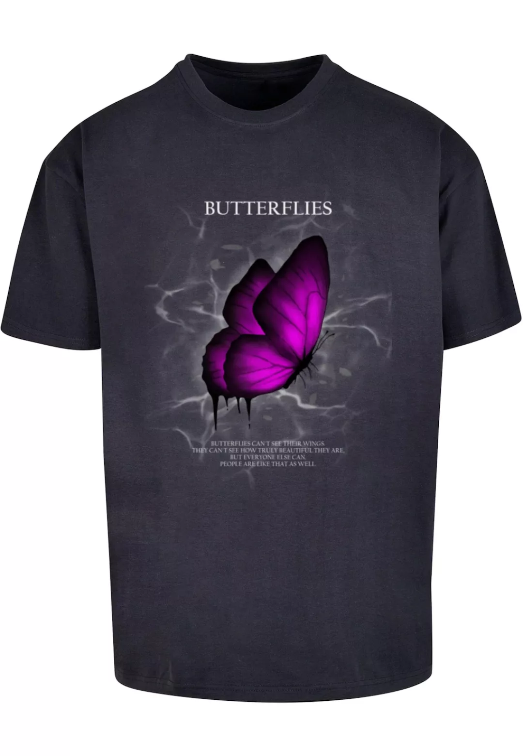 Merchcode T-Shirt "Merchcode Herren Butterflies Heavy Oversized Tee" günstig online kaufen