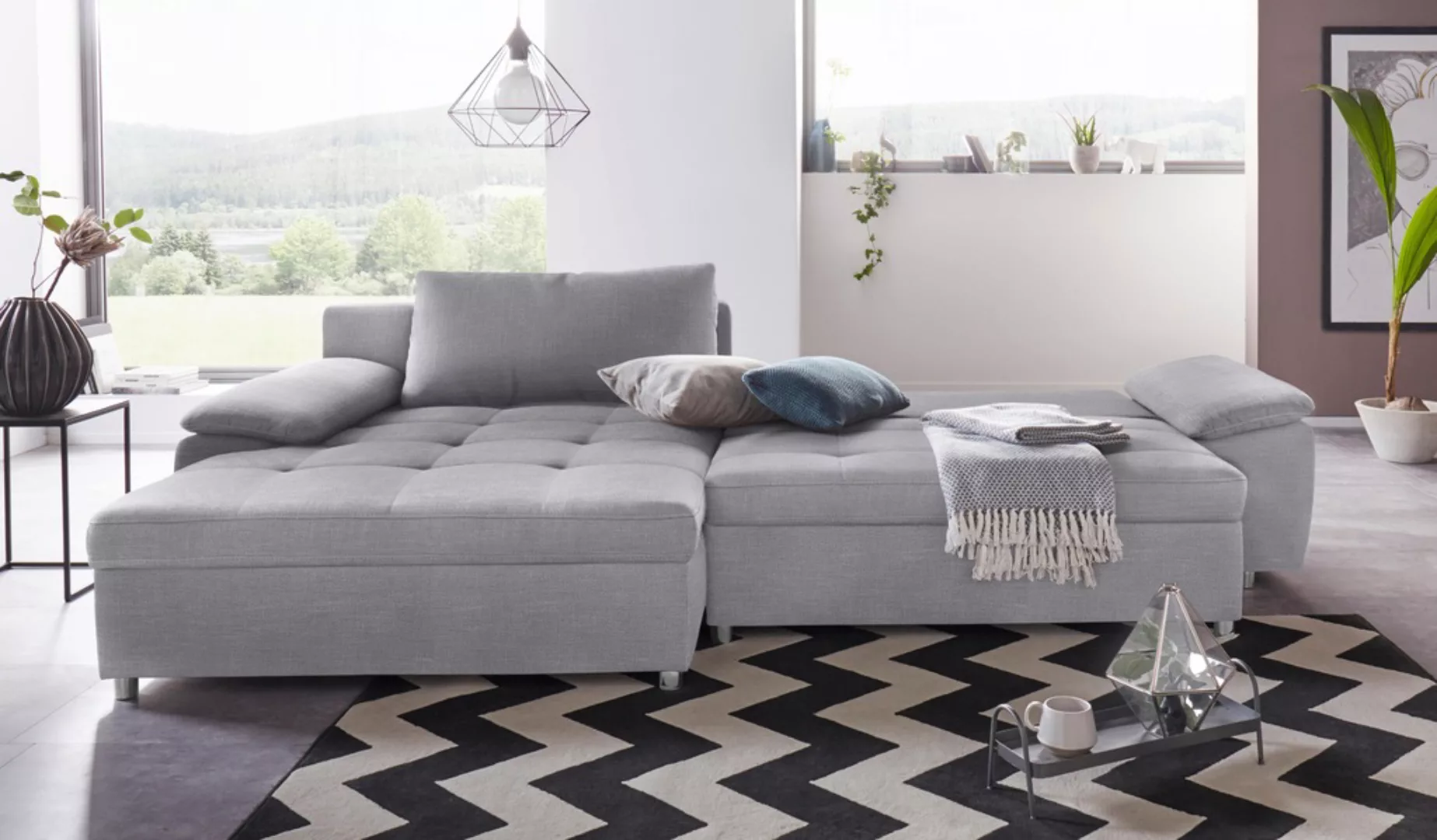 sit&more Ecksofa Labene, wahlweise mit Bettfunktion und Bettkasten, inkl. R günstig online kaufen